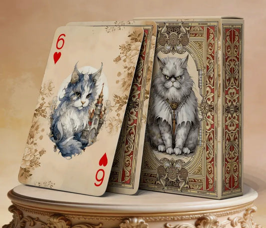 Vintage Style Cat Themed Playing Cards