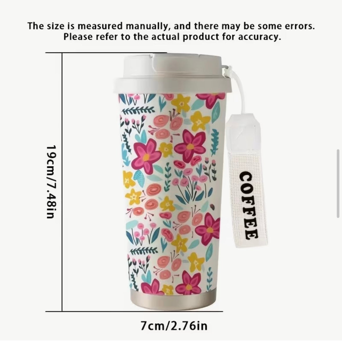 Floral Thermal Drinking Travel Cup