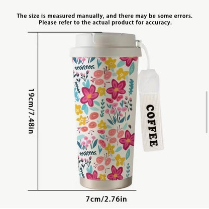 Floral Thermal Drinking Travel Cup