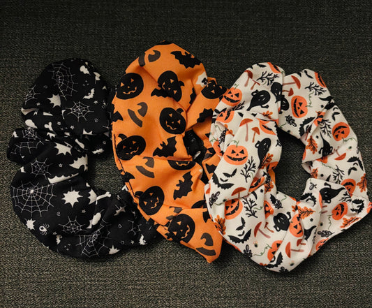 Halloween Themed Hair Scrunchies Pk 3