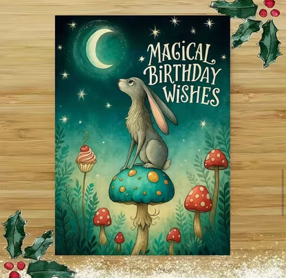 Magical Birthday Wishes Whimsical Greetings Card