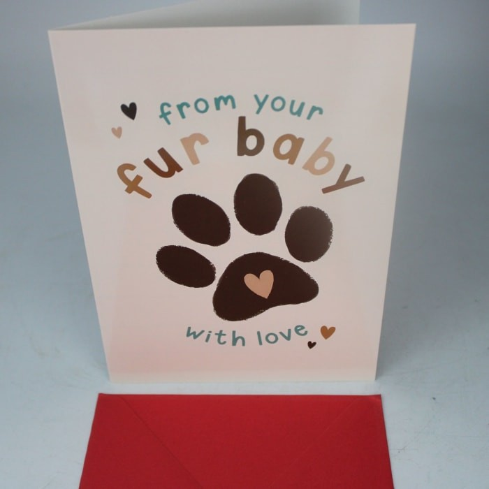 Greetings Card  From Your Fur Baby With Love