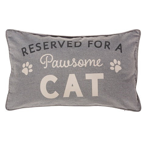 Grey Reserved for the Cat Cushion