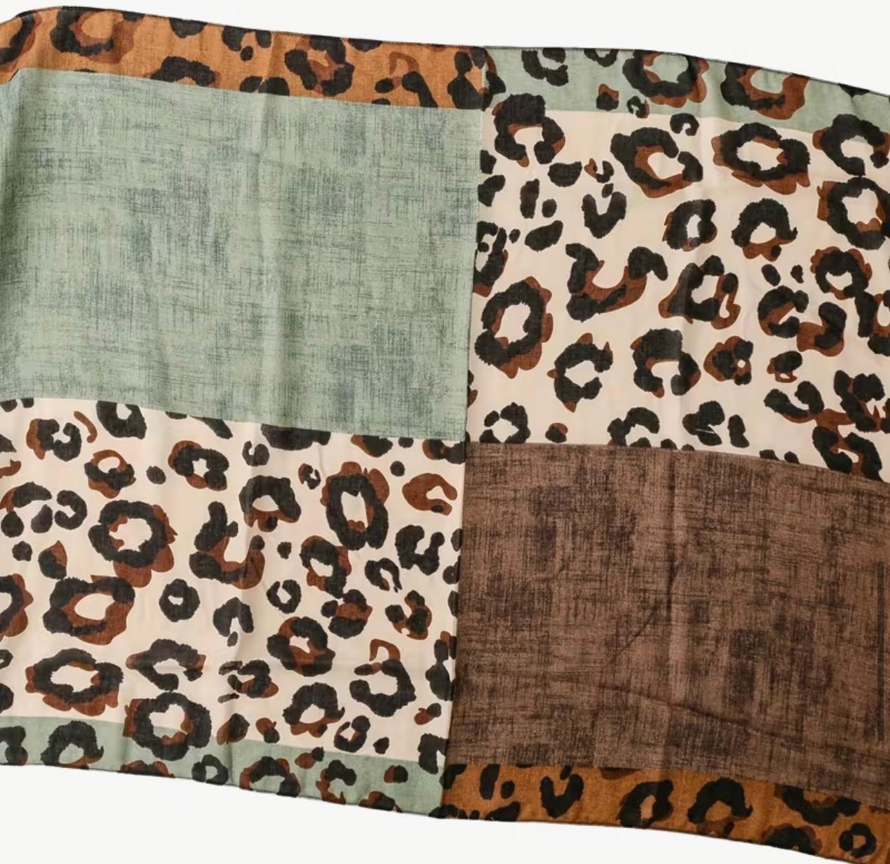 Leopard Print Mix Winter Scarf