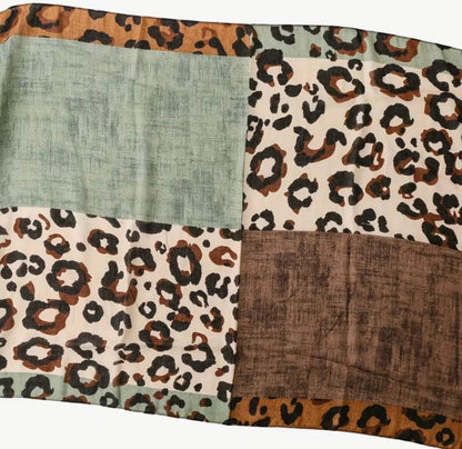 Leopard Print Mix Winter Scarf