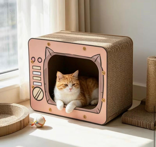 Fun Cat TV Scratching Bed