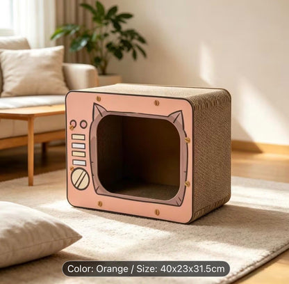Fun Cat TV Scratching Bed