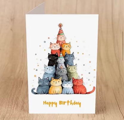 Cute Cat Birthday Card