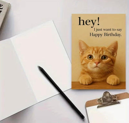 Ginger Cat Birthday Card