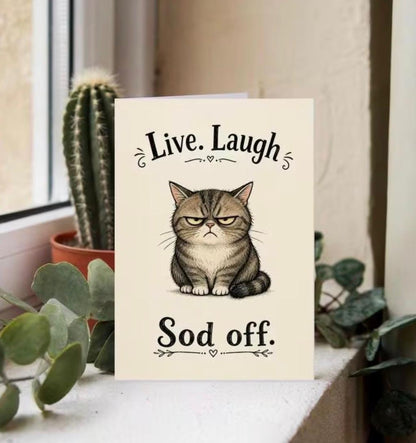 A6 Funny Cat Greetings Card
