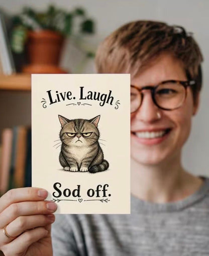 A6 Funny Cat Greetings Card