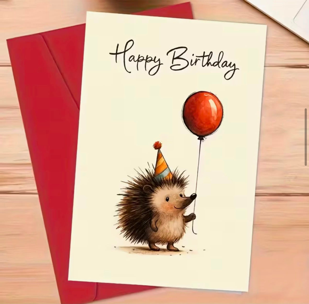 Cute Hedgehog Birthday Card
