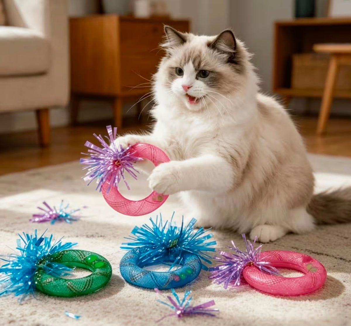 Ring Cat Toy x 3