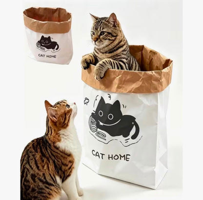 Interactive Crinkle Cat Tunnel/Hideaway XL Paper Bag Red or White