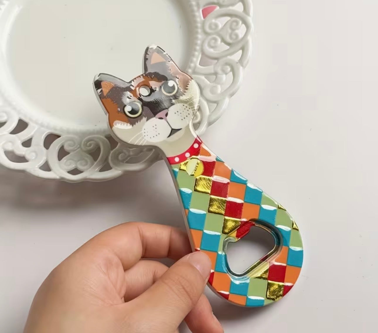 Cartoon Cat Magnetic Bottle Opener