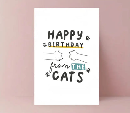 Greetings Card From The Cats Birthday Card