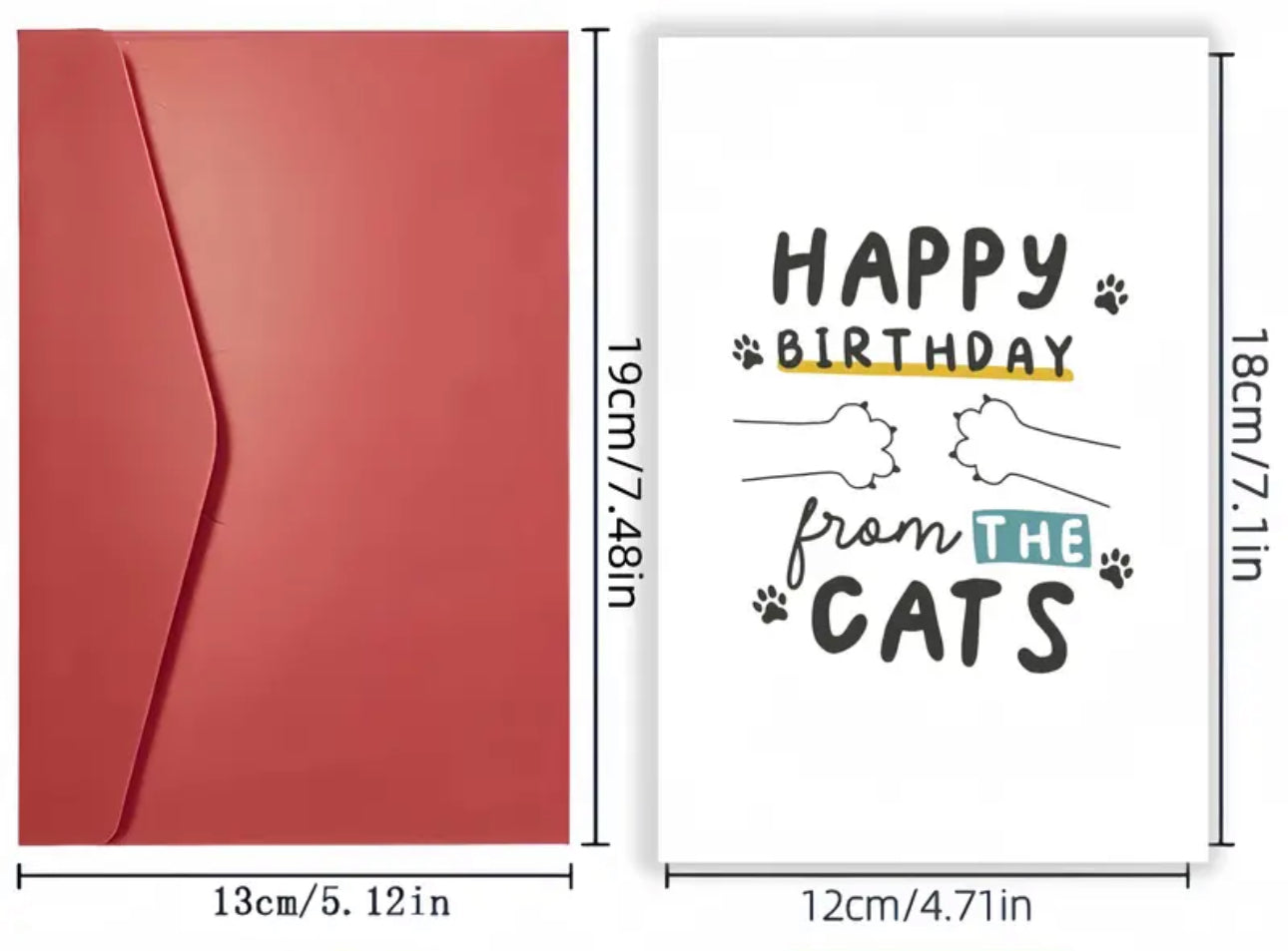 Greetings Card From The Cats Birthday Card