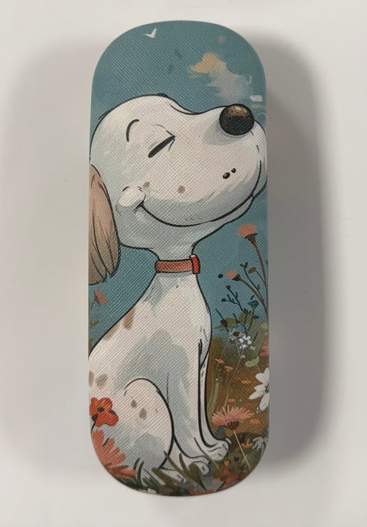 Cute Dog Themed Glasses Case