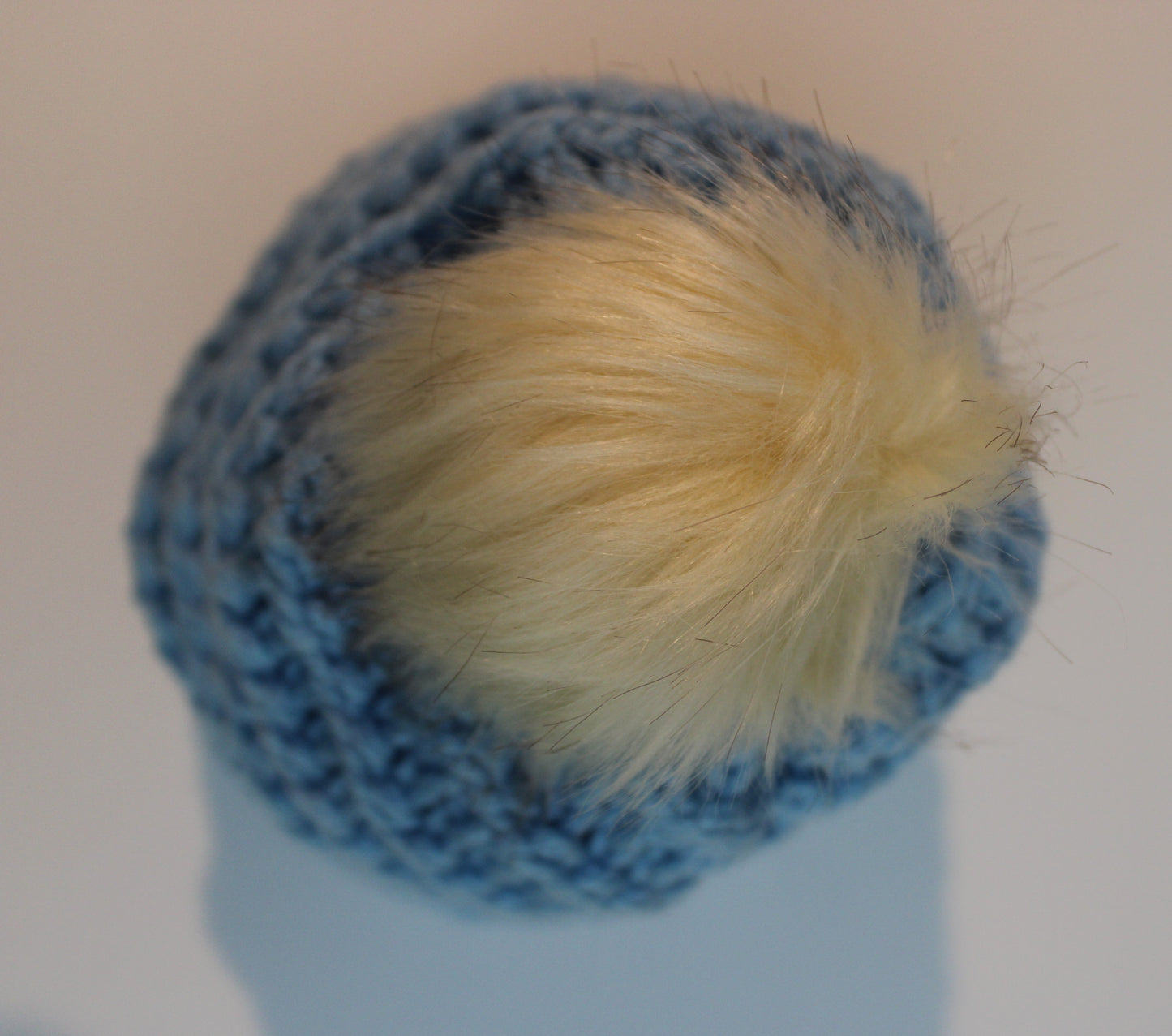 Multi Coloured Knitted Faux Fur Bobble Hats