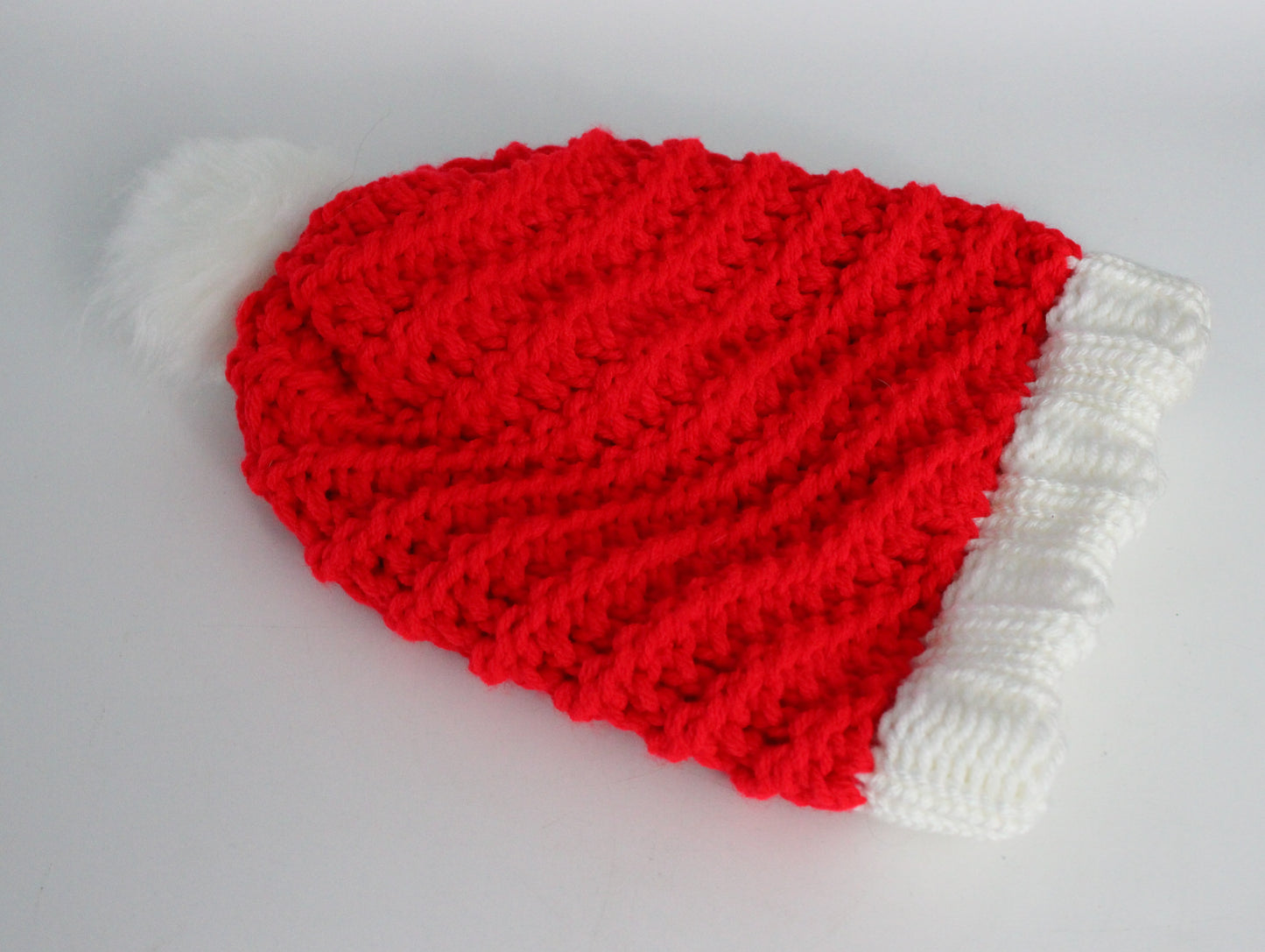 Multi Coloured Knitted Faux Fur Bobble Hats