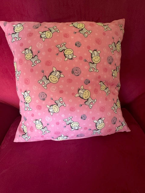 Pink Cute Zebra Cushion