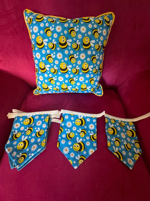 Bee Cushion & Bunting Set