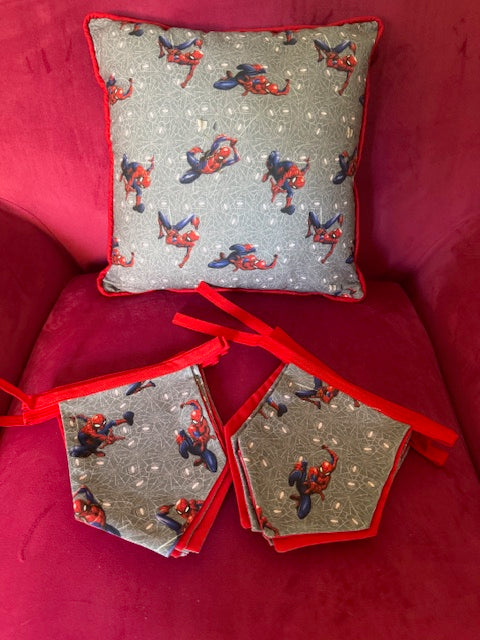 Spiderman Cushion & Double Bunting Set