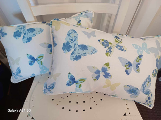 Blue Butterfly Cushion Duo