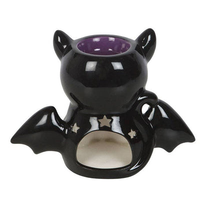 Cute and Creepy Gothic Bat Cat Oil Burner and Wax Warmer