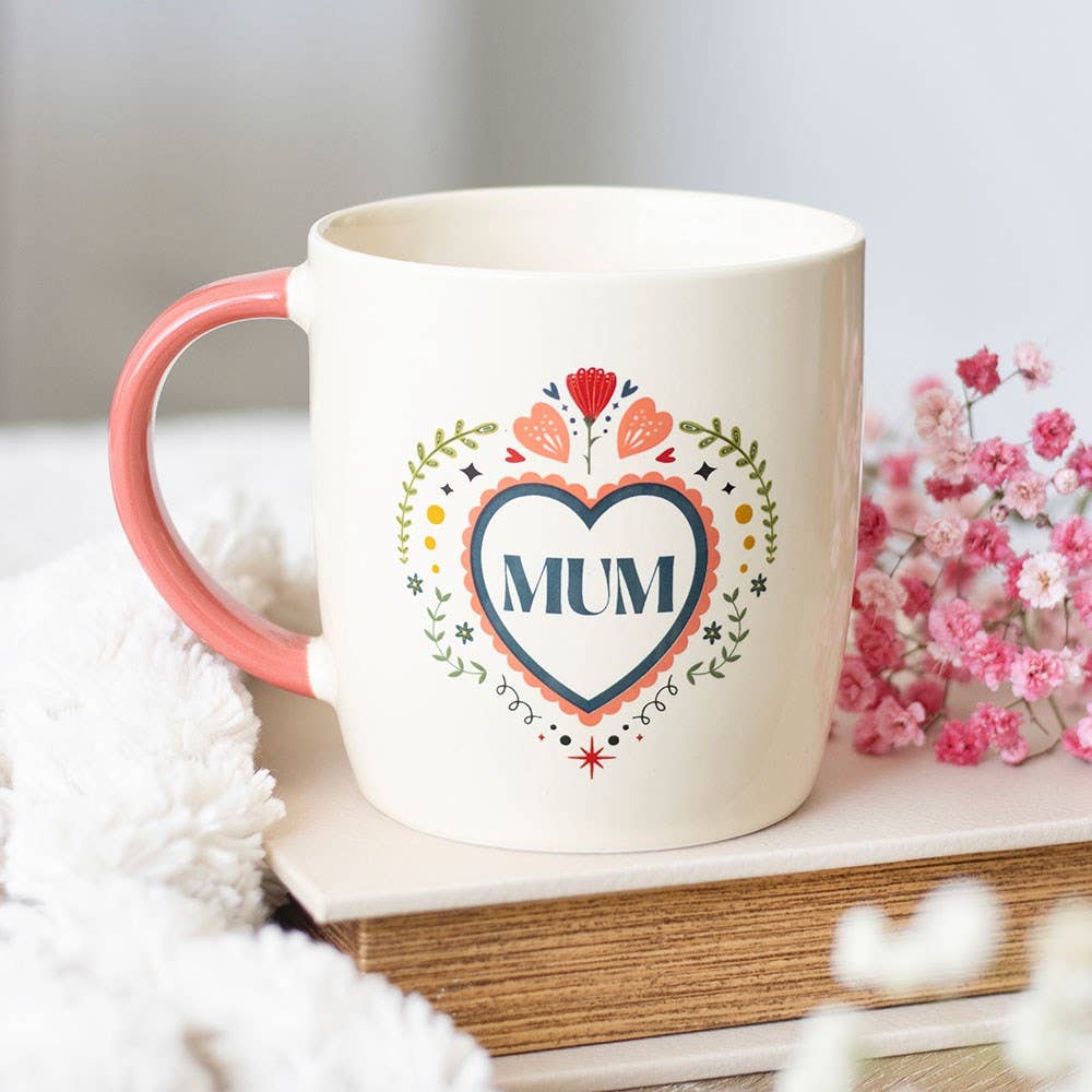 Mum Folk Heart Mother's Day Mug