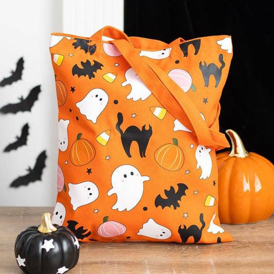 Sweet and Spooky Ghost Halloween Tote Bag