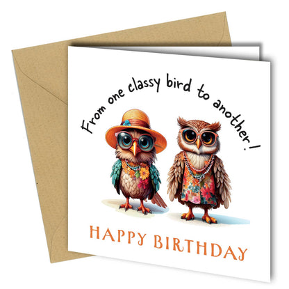 Classy Bird Birthday Card