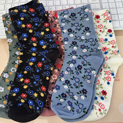 Cute Floral Socks in Various Colours